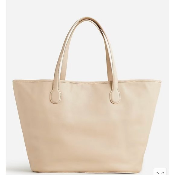 J. Crew Cream Tote Bag - Picture 1 of 8